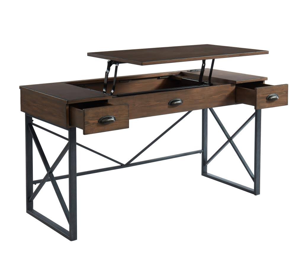 Furniture of America 58-in Brown Modern/Contemporary Standing Desk | IDF-DK5203