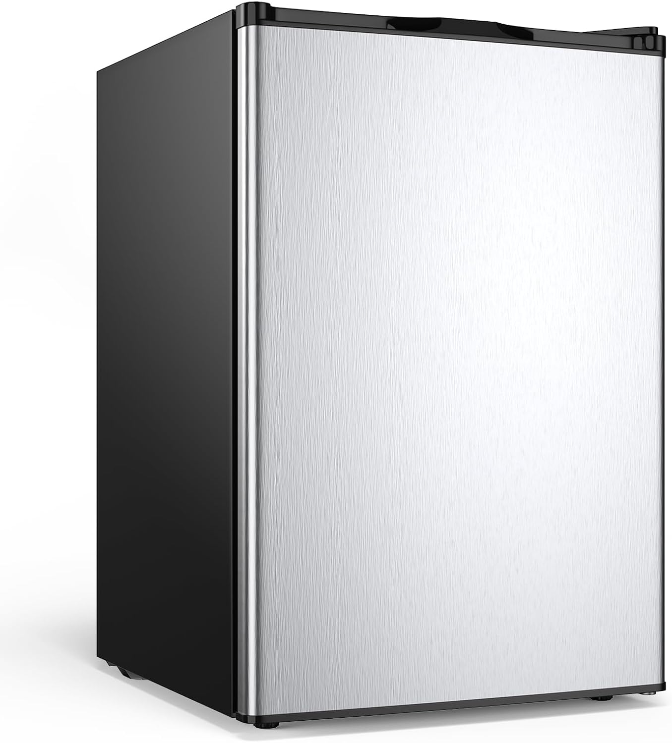 NAFORT Compact Upright Freezer 3.0 Cu. Ft. with Stainless Steel Single Door, Small Freezing Machine with Reversible Door