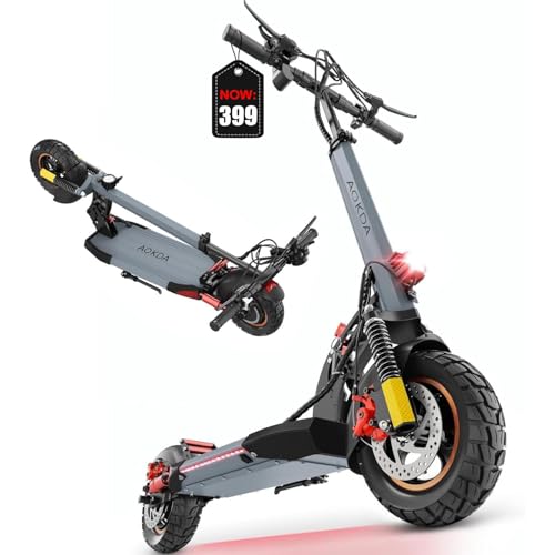 Electric Scooter Adults, 800W Motor & 28 MPH Portable Folding Commuting Eletric Scooter, Up to 22 Miles Range, 10" Off Road Tires e Scooter