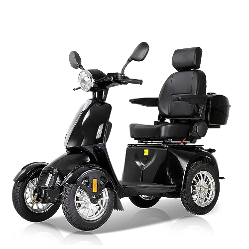 Mobility Scooters for Seniors & Adults Heavy Duty 4 Wheel Electric Powered Mobility Scooter 330lbs Capacity All Terrain Mobile Scooter Wheelchair