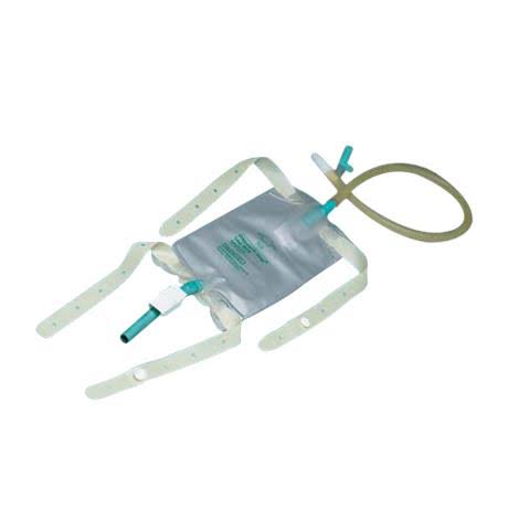 Bard Dispoz-a-Bag Leg Bags with Flip Flo Valve,Latex Straps,Extension Tubing and Drainage Tube,19Oz,50/Case,151919