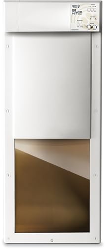 Power Pet Electronic Dog Door - High Tech Pet WiFi Enabled Electronic Pet Doors - Ultrasonic Collar-Smart Phone App