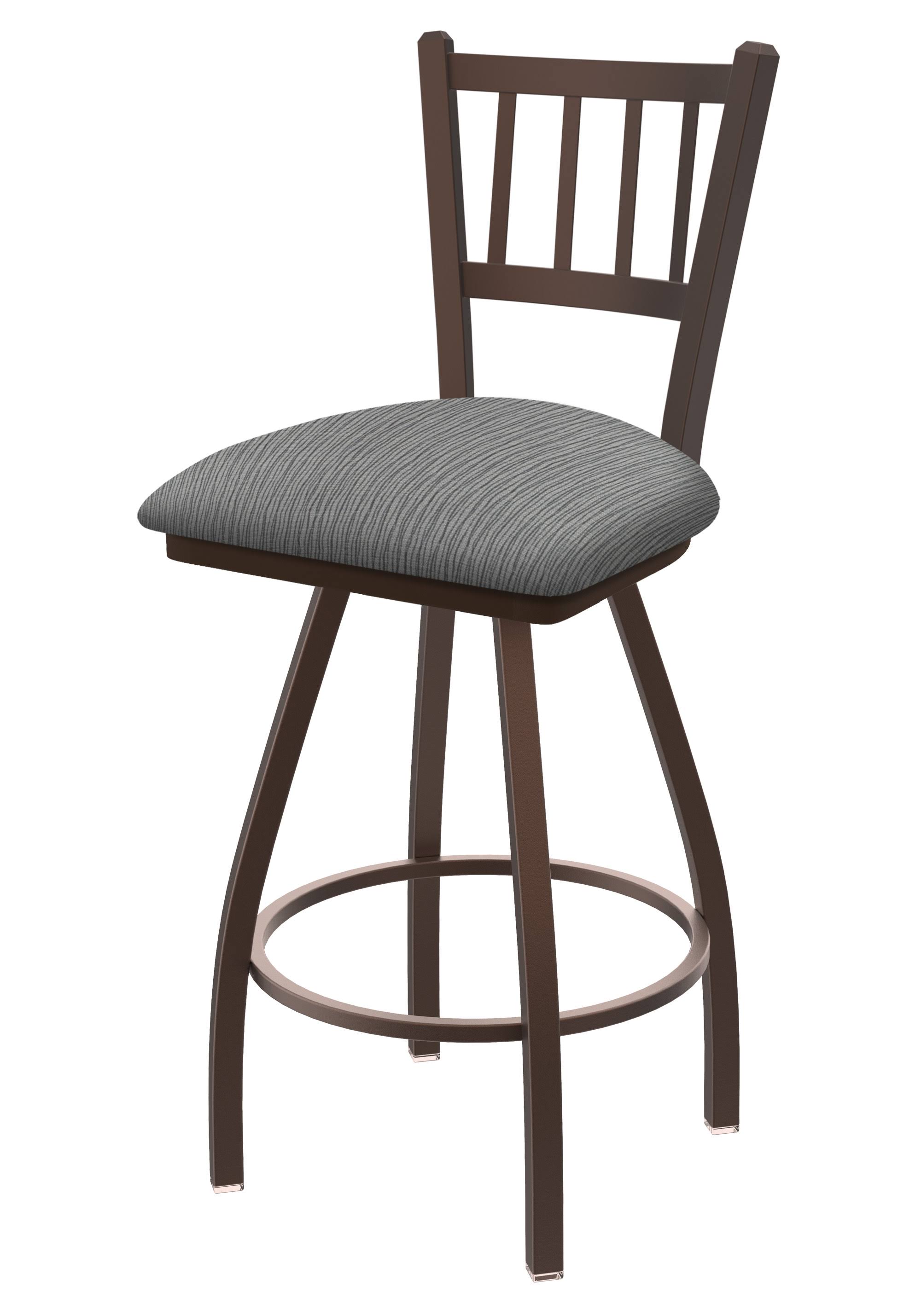 810 Contessa 36x22 Swivel Bar Stool with Bronze Finish and Graph Alpine