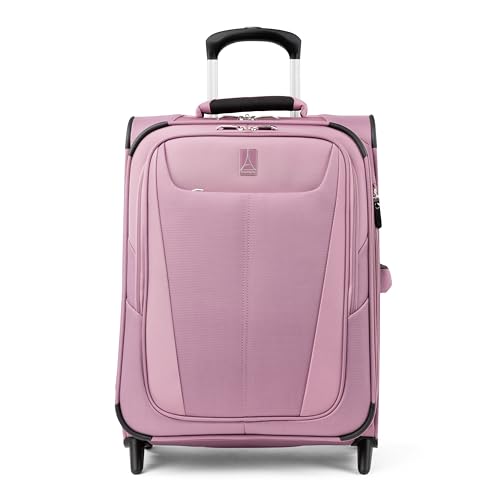 Travelpro Maxlite 5 Softside Expandable Upright 2 Wheel Carry on Luggage, Lightweight Suitcase, Men and Women, Burgundy, Carry On 22-Inch