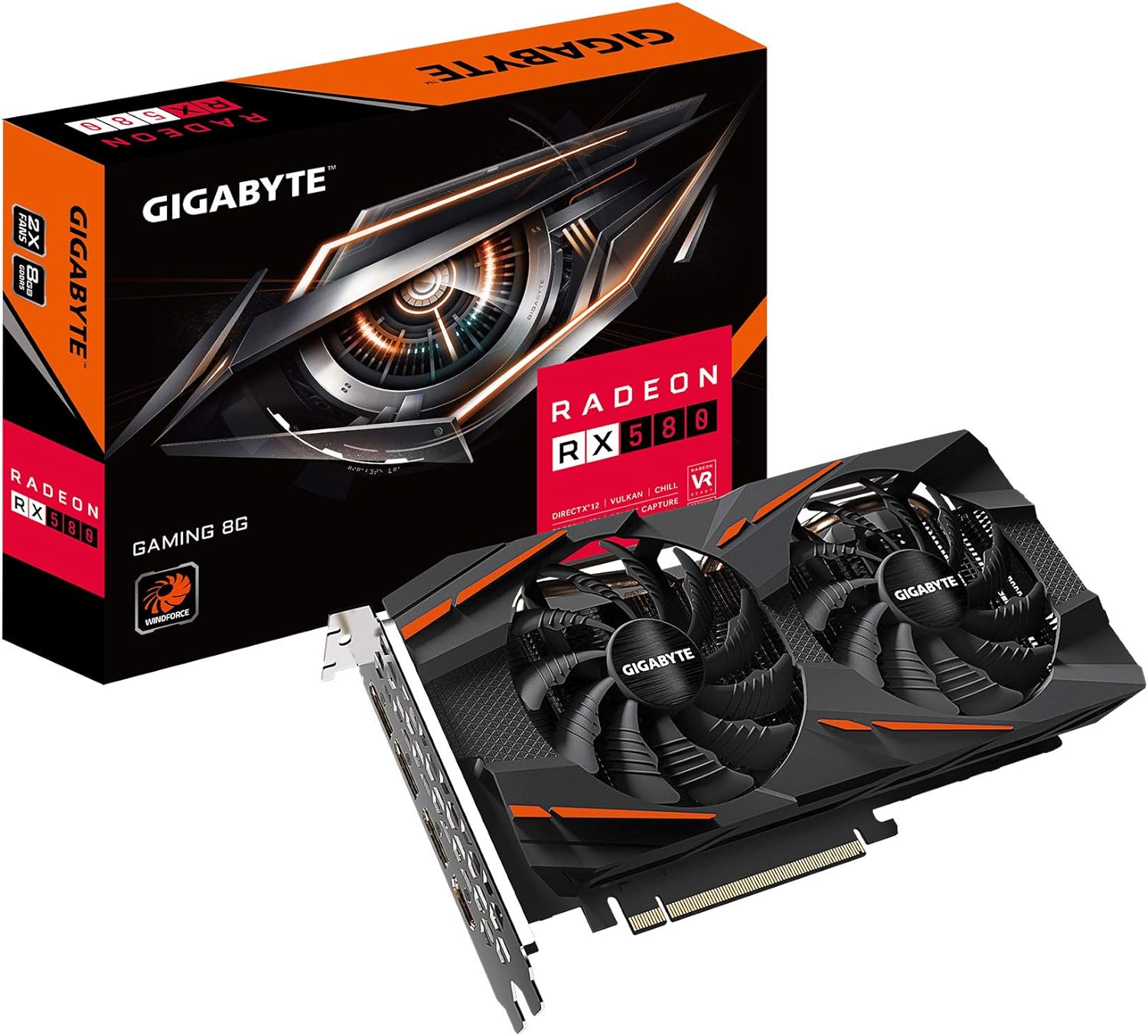 GIGABYTE Radeon RX 580 Gaming 8GB Graphic Cards GV-RX580GAMING-8GD REV2.0