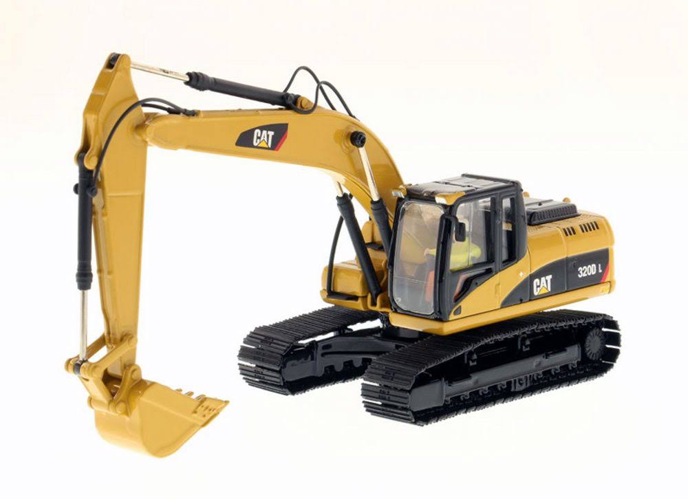 Caterpillar 320d L Hydraulic Excavator, Yellow - Diecast Masters 85214C - 1/50 Scale Diecast Model Toy Car
