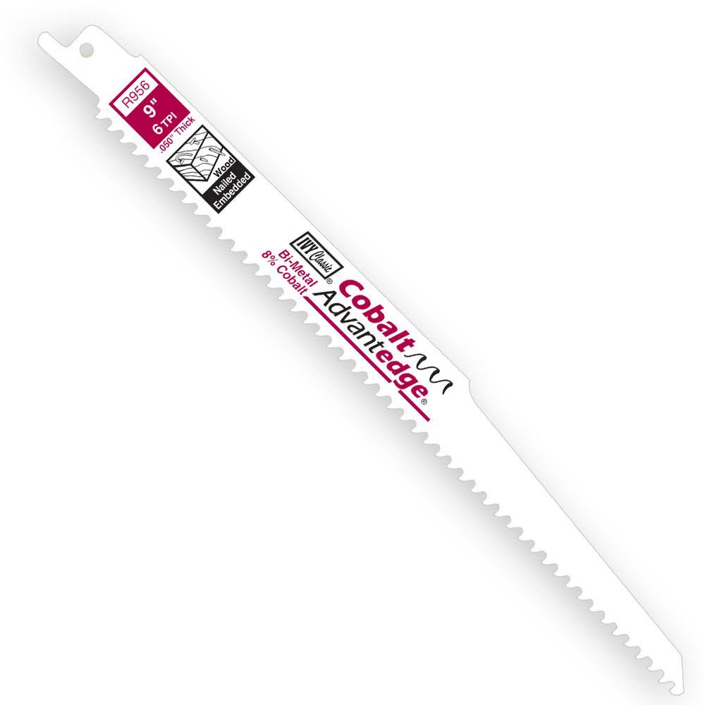 Ivy Classic 28376 R956B 9-Inch 6 TPI Wood/Nail Cutting Reciprocating Saw Blade, Bi-Metal, 50-Pack