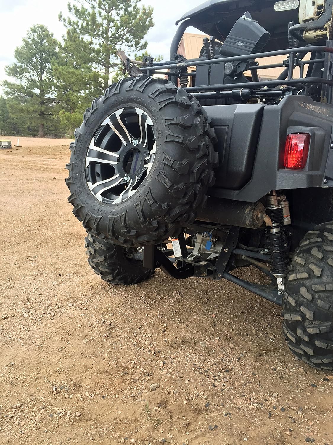 Quick Adjust UTV/ATV Receiver Hitch Spare Tire Carrier (Length 19)