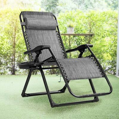 Reclining Zero Gravity Chair Arlmont u0026 Co. Color: Gray