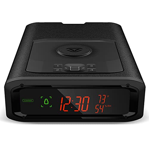 VAULTEK Smart Station™ Biometric Smart Safe with Built-in Wireless Phone Charger + Auto Open Drawer + Bluetooth Safe Management (Titanium Gray)