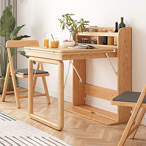 Fold Out Wall Table | Old Style Folding Wall Mounted Table | Dining Foldaway Table for Kitchen | Armoire Desk | Hideaway Desk with Large Storage