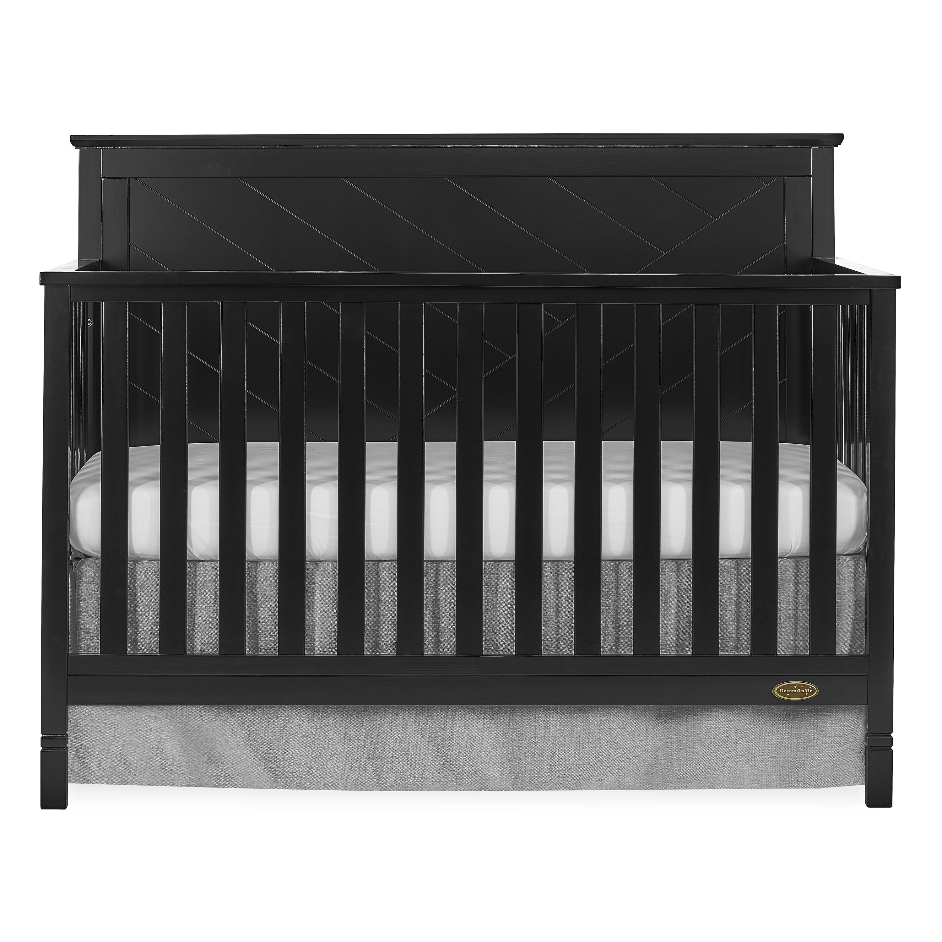 Dream on Me Skyline 5 in 1 Convertible Crib ,Black