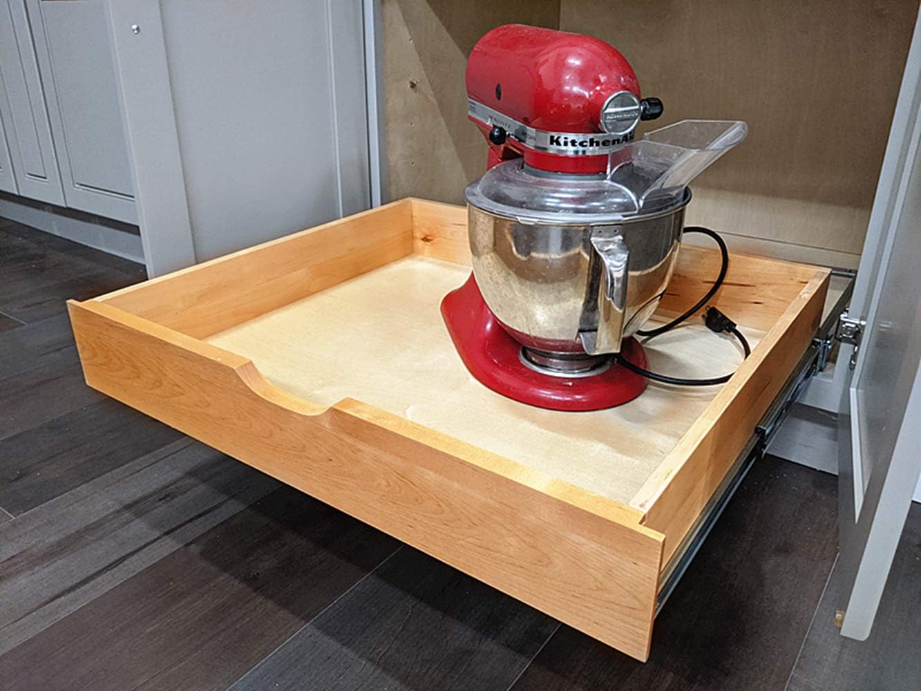 Soft Close Wooden Drawer Box Organizer Pull Out Under Cabinet Sliding Shelf Base Kitchen Bathroom Vanity Under Sink Pull Out Organizer Drawer Roll