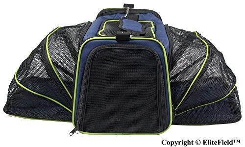 Expandable Soft Pet Carrier EliteField Size: 12x22 H x 11x22 W x 20x22 D, Color: Navy Blue