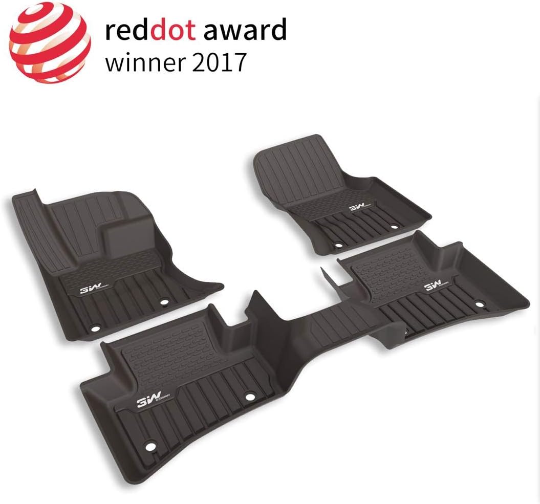 3W Floor Mats Compatible for Range Rover Velar 2017-2022 TPE All Weather Custom Fit Floor Liner for Range Rover Velar1st and 2nd Row Full Set