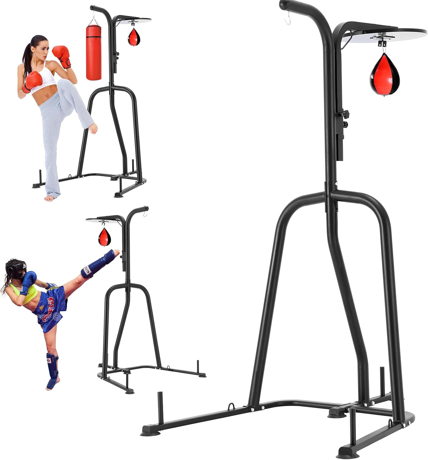 VEVOR Punching Bag Stand, Steel Heavy Duty Workout Equipment, Boxing Punching Bag Stand, Holds Up to 400 lbs