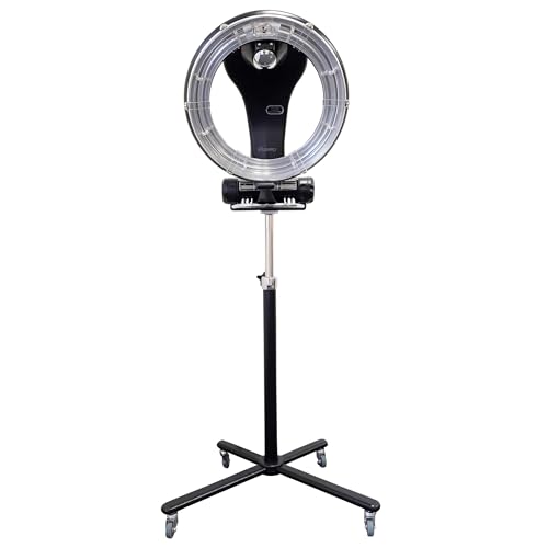 Professional Infrared Hair Color Processor & Multi-Function Dryer Accelerator w/Rolling Base - Heavy Duty Adjustable Standing Hair Dryer