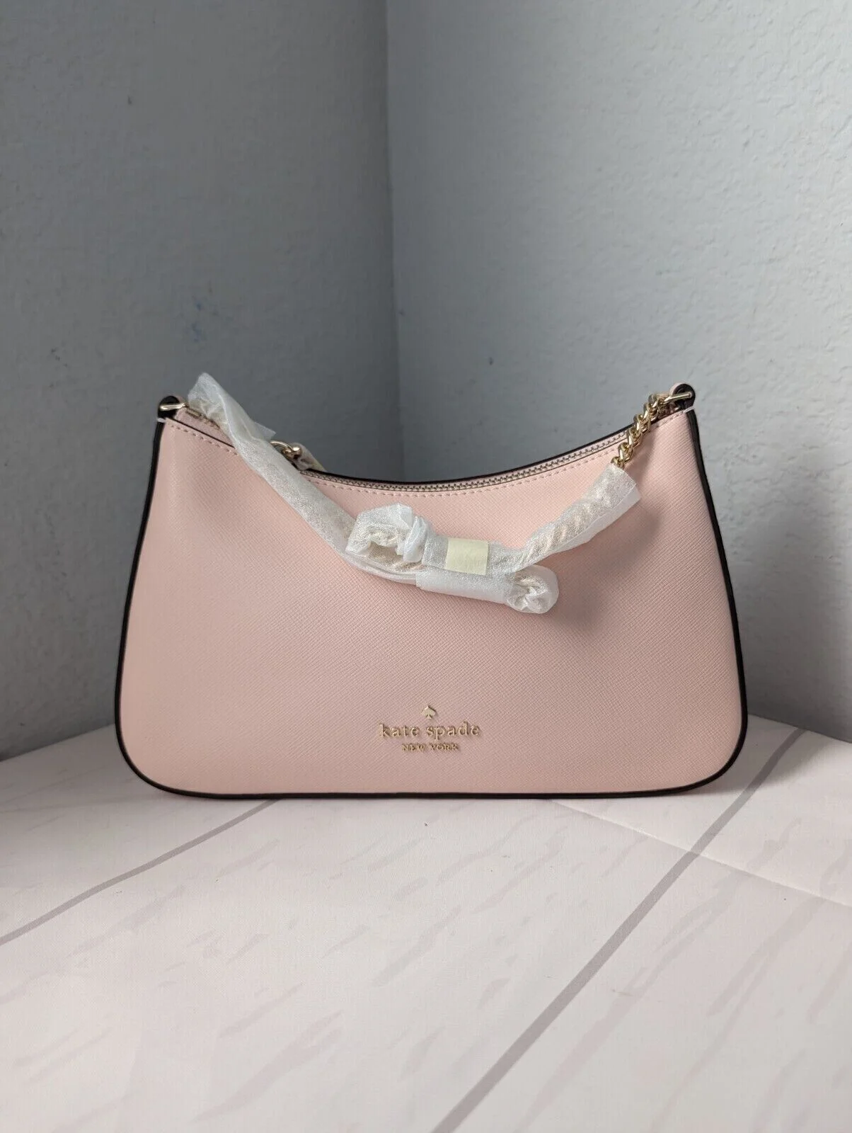 Kate Spade Madison Convertible Crossbody Conch Pink Saffiano Leather KC439 NWT