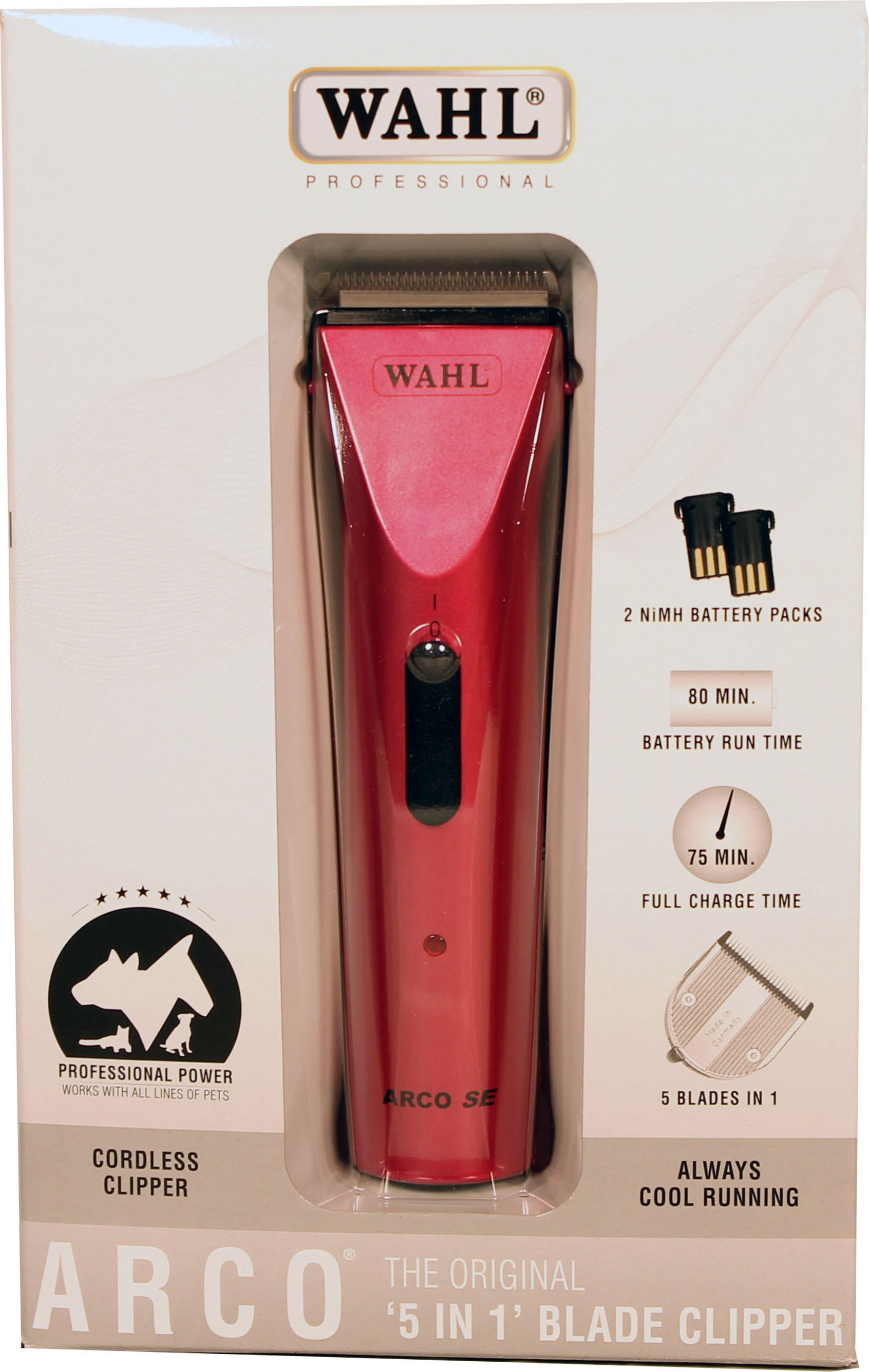 Wahl Professional Animal Arco Pet, Dog, Cat and Horse Cordless Clipper Kit