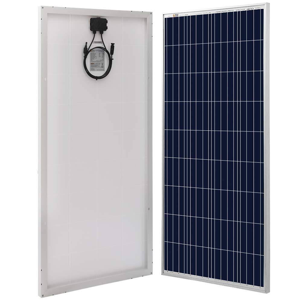 Richsolar 160 Watt 12V Solar Panel High Efficiency Polycrystalline Module Off Grid PV Power for Battery Charging, RV, Marine, Boat, Caravan, Trailer