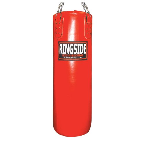 Ringside Leather Heavy Bag, Punching Bag for Boxing Training and Workout, Includes Heavy Bag Chain and Swivel
