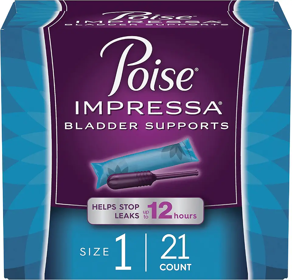 Poise Impressa Incontinence Bladder Support for Women, Bladder Control, Size 1, 21 Count (Packaging May Vary) - Kansas Nuitrition - HNZSDS