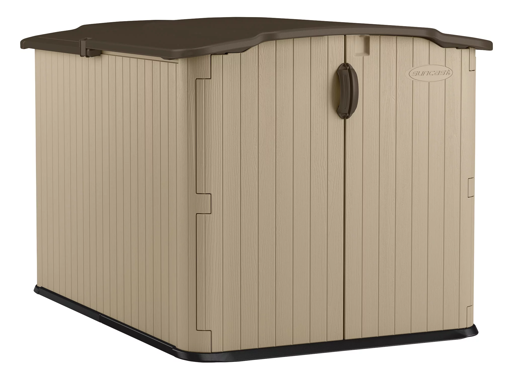 Suncast 98 cu. ft. Glidetop? Horizontal Resin Storage Shed, BMS4900D - Curated Treasures Market