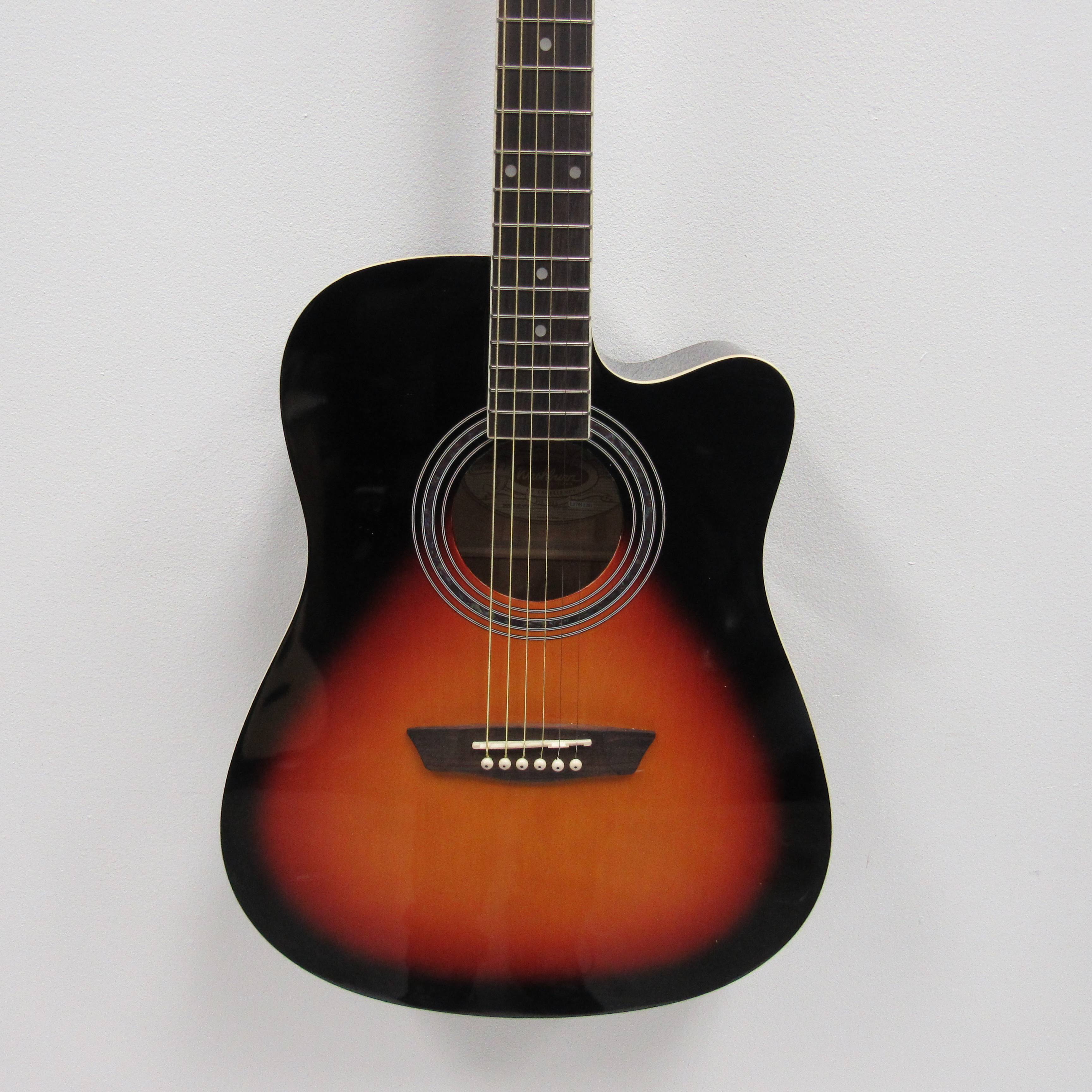 Washburn WA90CE Dreadnought Acoustic Electric Guitar Vintage Tobacco Sunburst