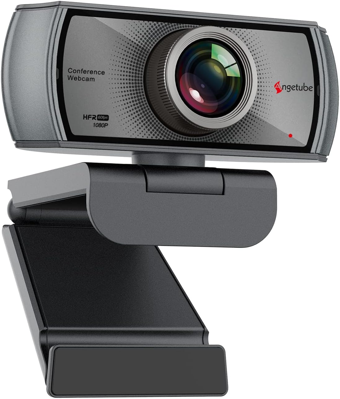1080P 60fps Webcam with Microphone - 120° Wide Angle Built-in Dual Noise Reduction Mics