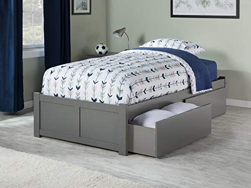 AFI Concord Platform Bed with Footboard & Storage Drawers