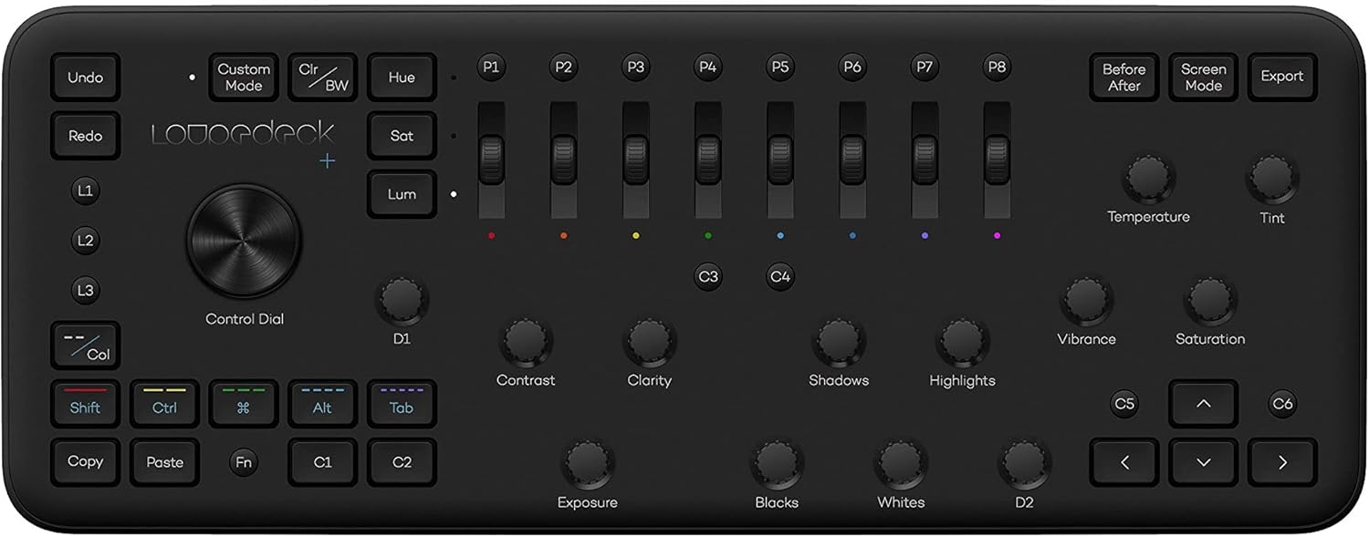 Loupedeck+ The Photo and Video Editing Console for Lightroom Classic, Premiere Pro, Final Cut Pro, Photoshop with Camera Raw, After Effects
