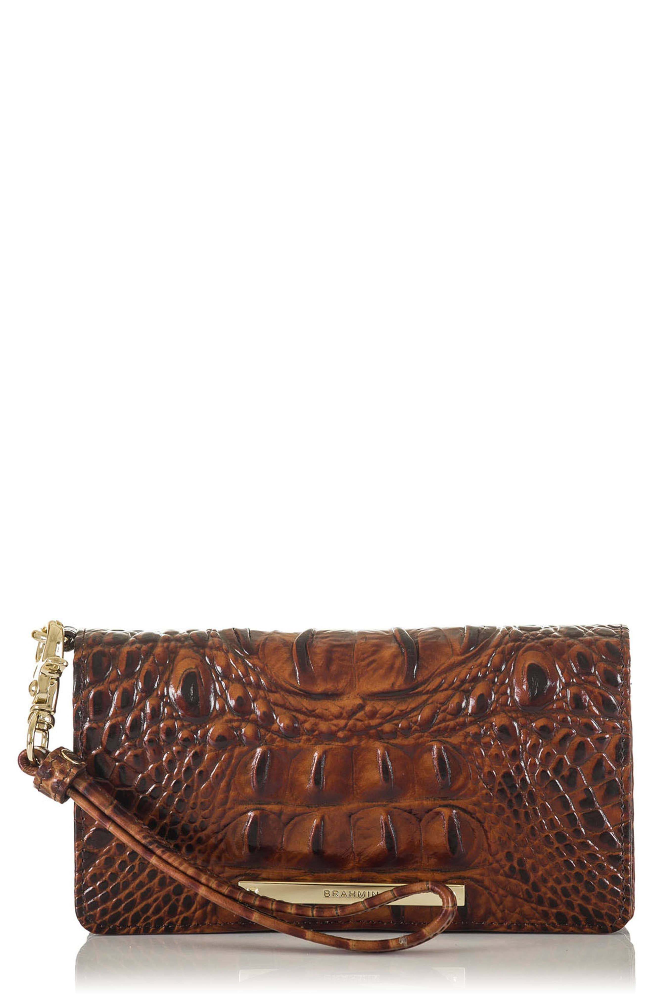 Brahmin Pecan Melbourne Collection Debra Wristlet