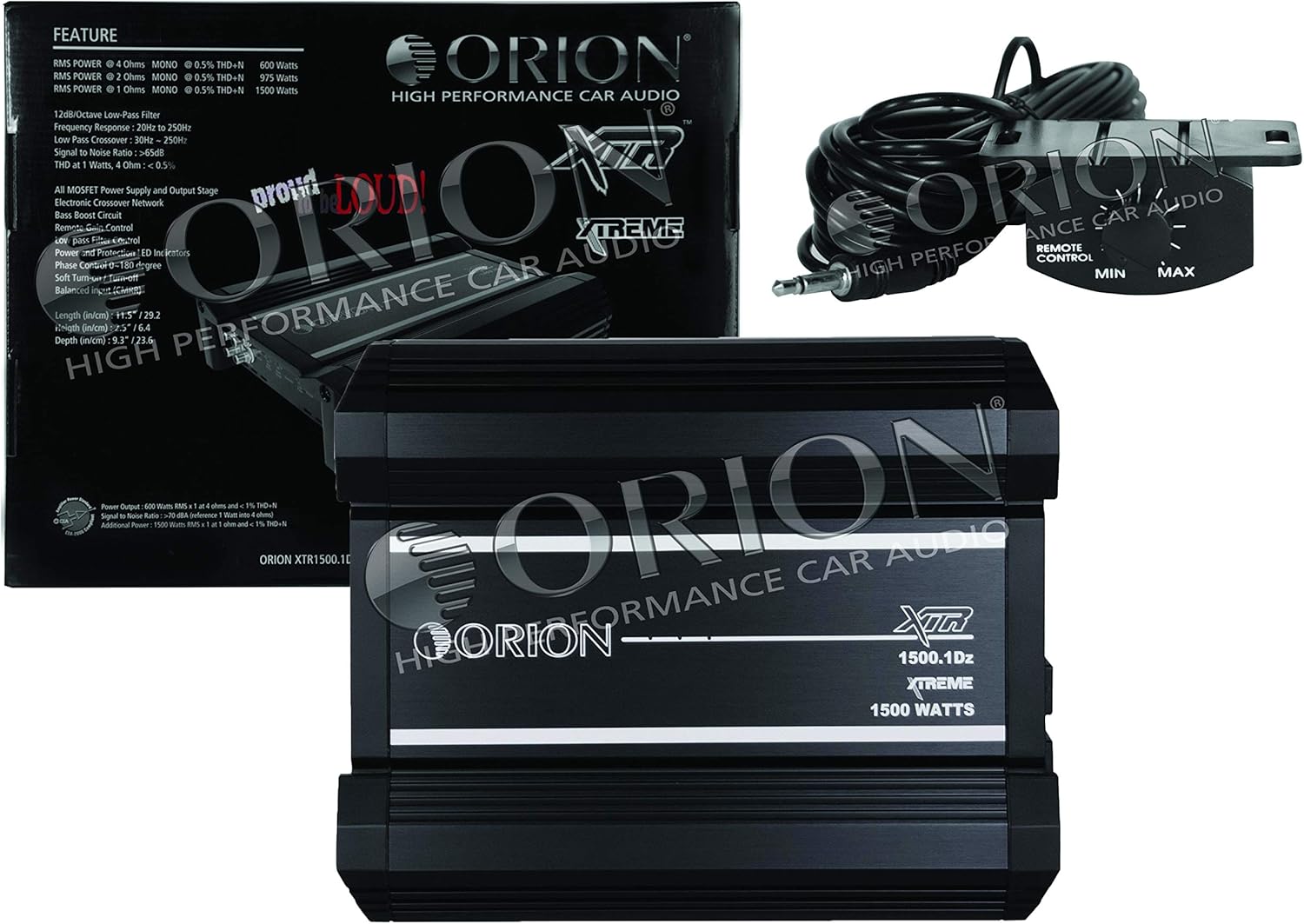 XTR 1500.1DZ Amplifier Class D 1 OHM Stable ORION MONOBLOCK Mono 1 Channel 1500 WATTS RMS
