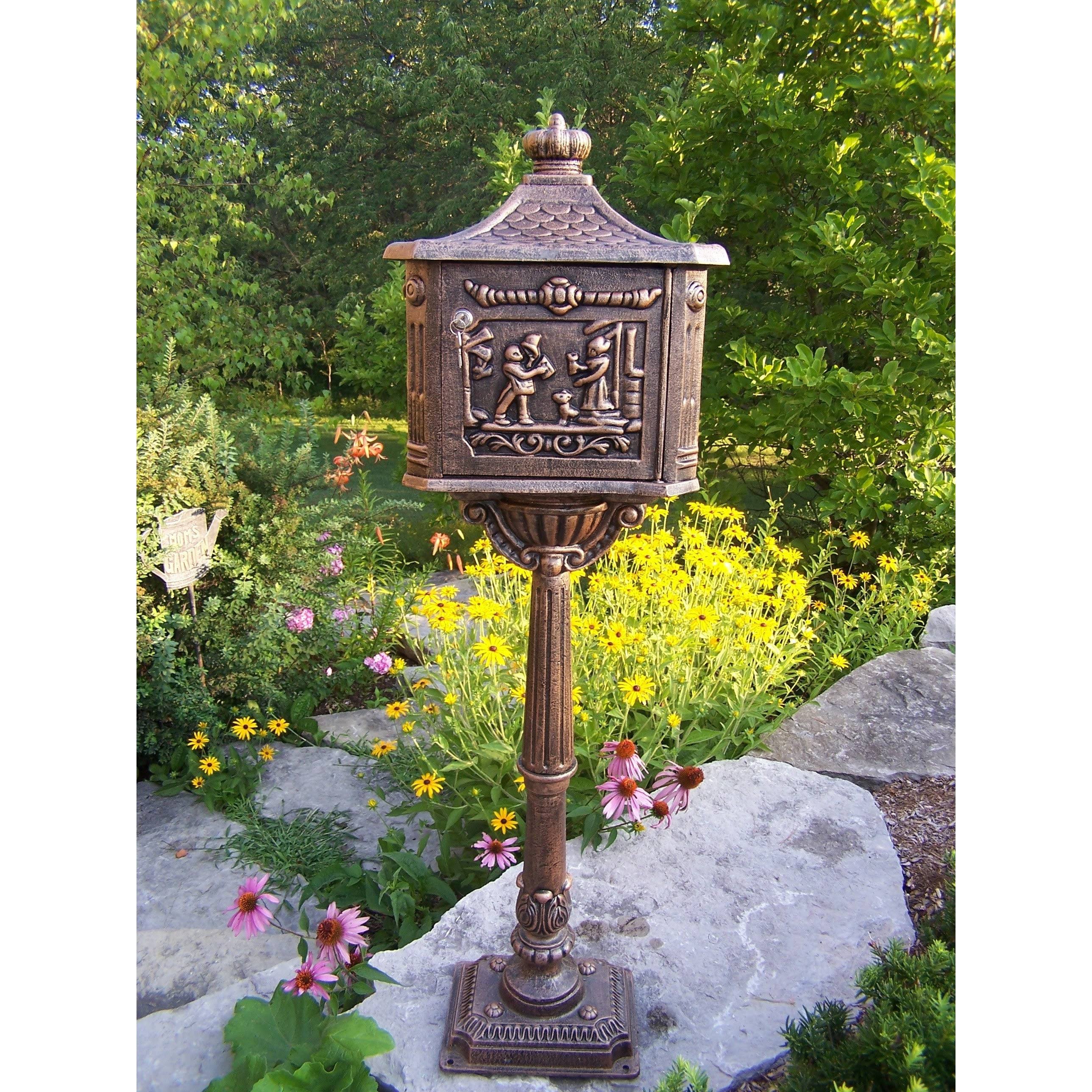 Cambridge Aluminum Mail Box - Antique Bronze