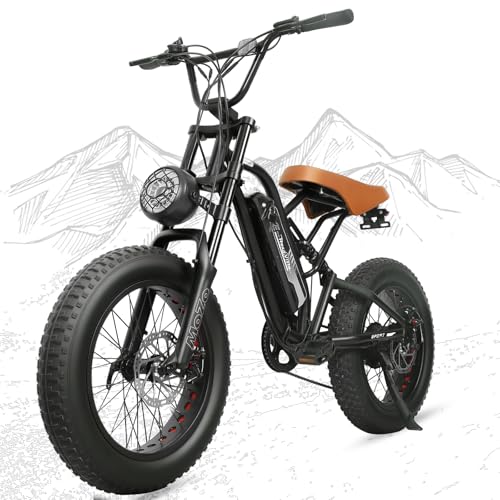 Electric Bike for Adults 48V/20AH Battery 1500W Motor, 20" Fat Tire Ebike for Mountains, Snow, Sand