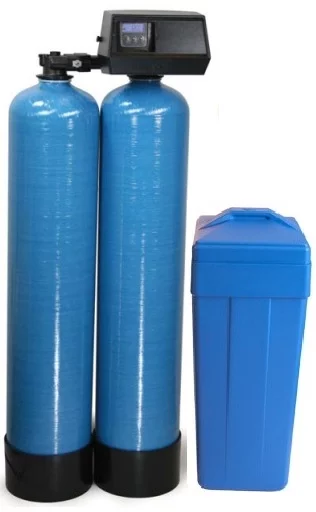 Fleck 9100 SXT On Demand Metered Twin Tank Water Softener 64,000 Grains Per Tank