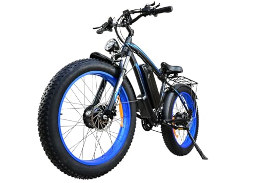 Electric Bike for Adults,Ebike with 1000W+1000W Dual Motor,E Bike with 48V 20AH Battery, 30MPH Commuting Electric Bike, High Brushless Gear Motor