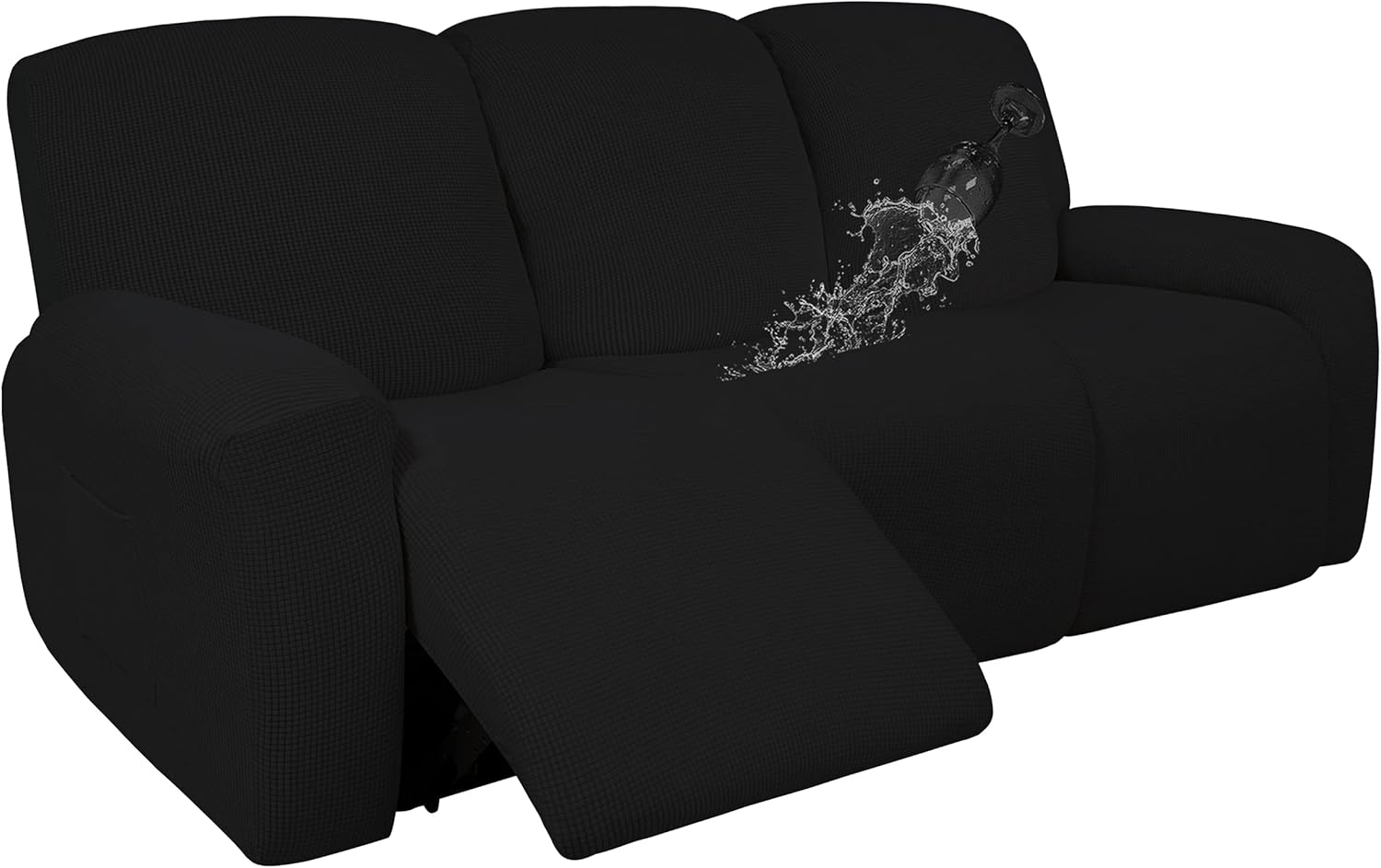 Easy-Going 100% Dual Waterproof Recliner Sofa Cover, 8-Pieces Stretch Reclining Couch Cover with Pocket