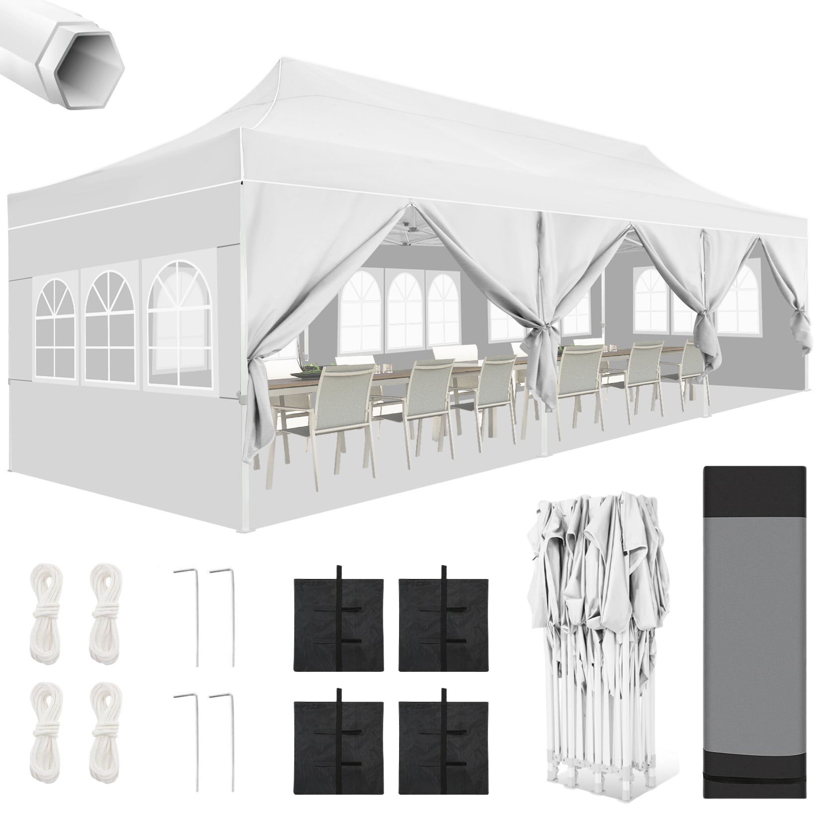 SANOPY 10'x30' EZ Pop Up Outdoor Canopy, Commercial Heavy Duty Party Canopy