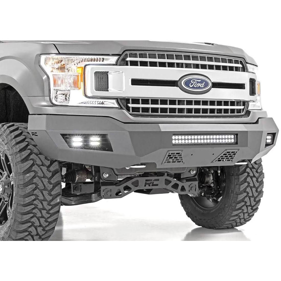 Rough Country Heavy Duty Front LED Bumper (Black) - 10776 - Avayadevconnect