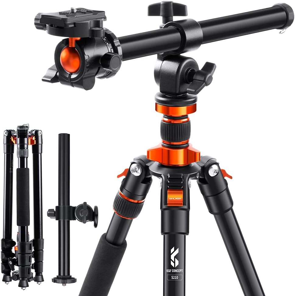 K&F Concept 78 inch DSLR Camera Tripods with Magnesium Alloy Rotatable Multi-Angle Center Column