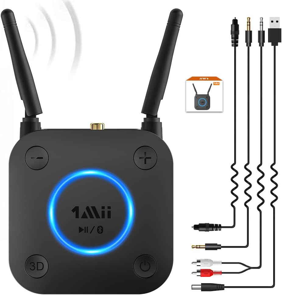 [Upgraded] 1Mii B06Pro Long Range Bluetooth Receiver, HiFi Wireless Audio Adapter