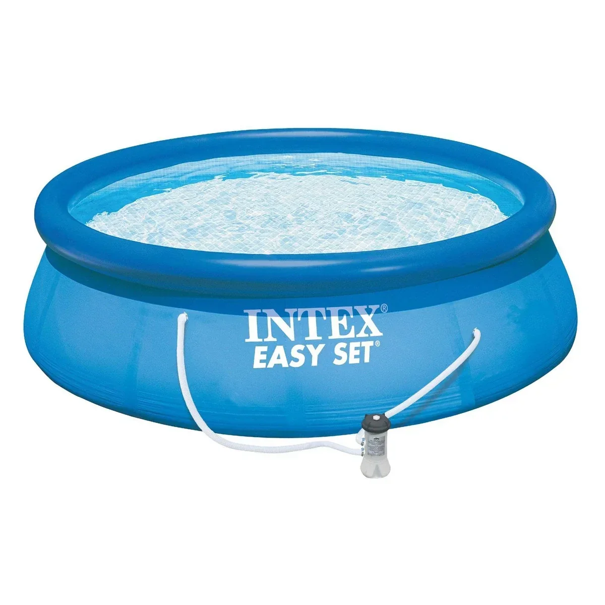 Intex 15 ft x 48 in Easy Swimming Pool Kit w/ 1000 GPH GFCI Filter Pump 26167EH