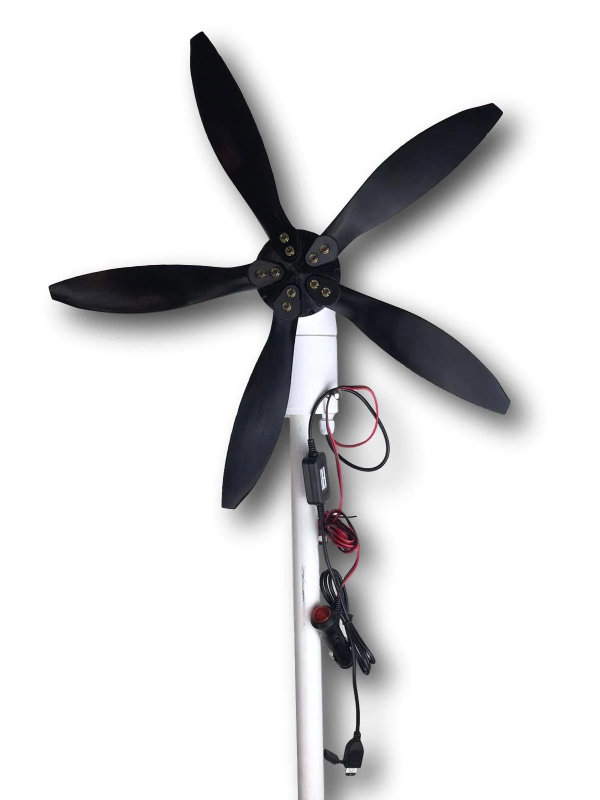 33W 12V and USB Cyclone Swivel Wind Turbine Generator Windmill, Small and Portable, for RV, Camping, Tailgating, Lightweight