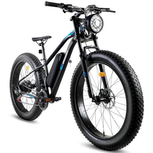 Geemax Electric Bike for Adults, 26" x 4.0 Fat Tire Ebike, 500W (Peak 750W) 36V 10.4Ah Lithium Battery Electric Bicycle, 25MPH, 21-Speed