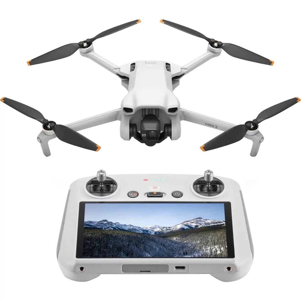 Open Box DJI Mini 3 (DJI RC) - Lightweight and Foldable Mini Camera Drone with 4K HDR Video, 38-min Flight Time, True Vertical Shooting