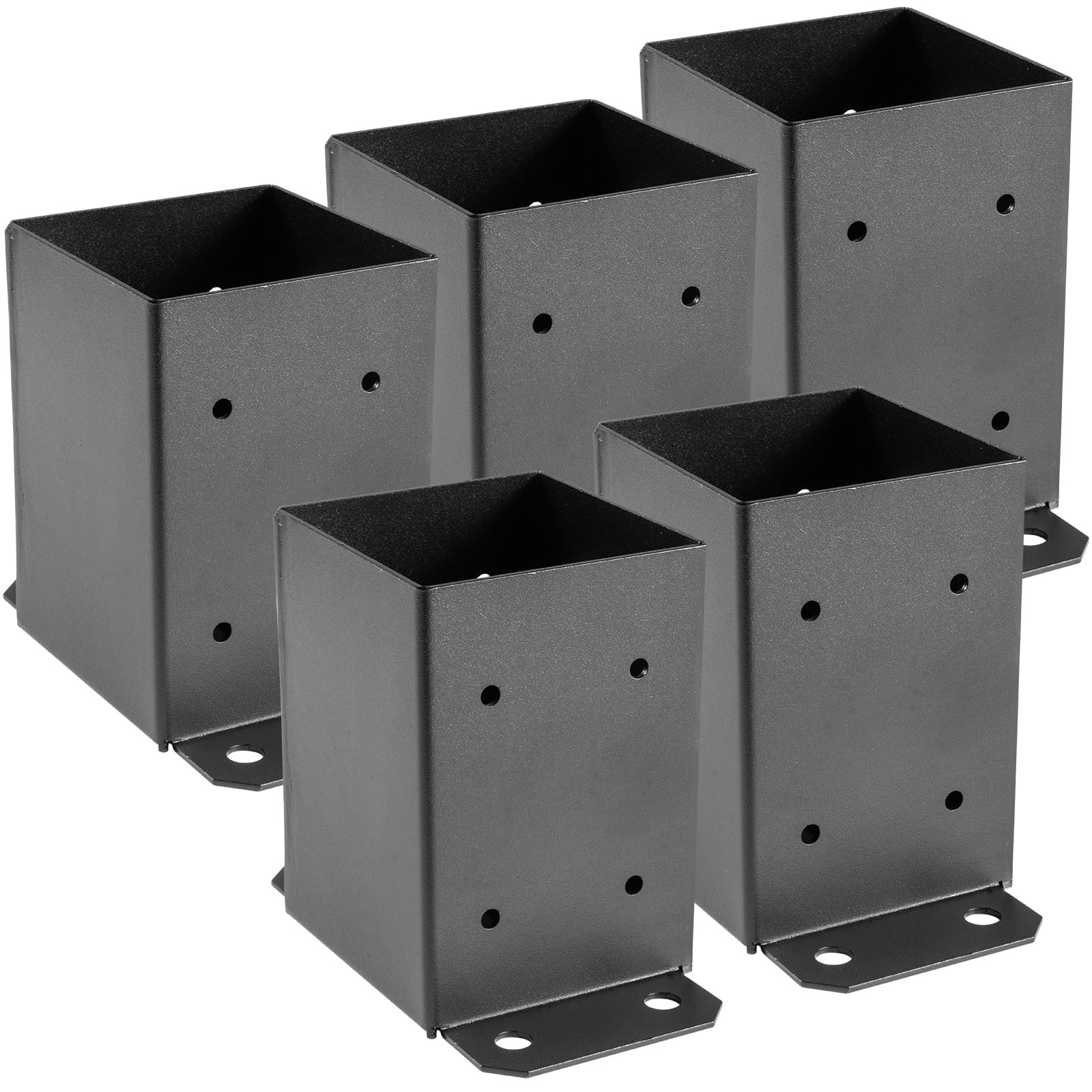 SKYSHALO 4 x 4 Post Base 5 PCS, Deck Post Base 3.6 x 3.6 inch, Post Bracket 2.5 lbs