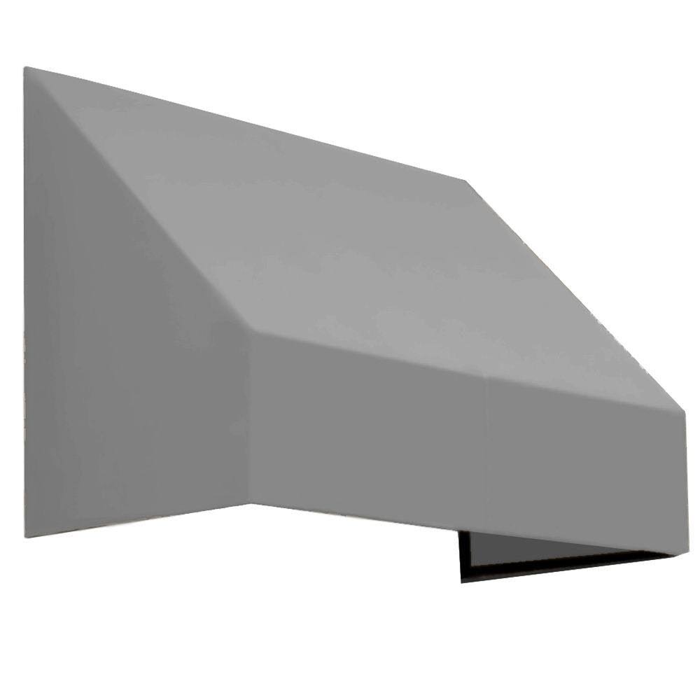 Awntech 4.38 ft. Wide New Yorker Window/Entry Awning (24 in. H x 36 in. D) Gray NK23-4G