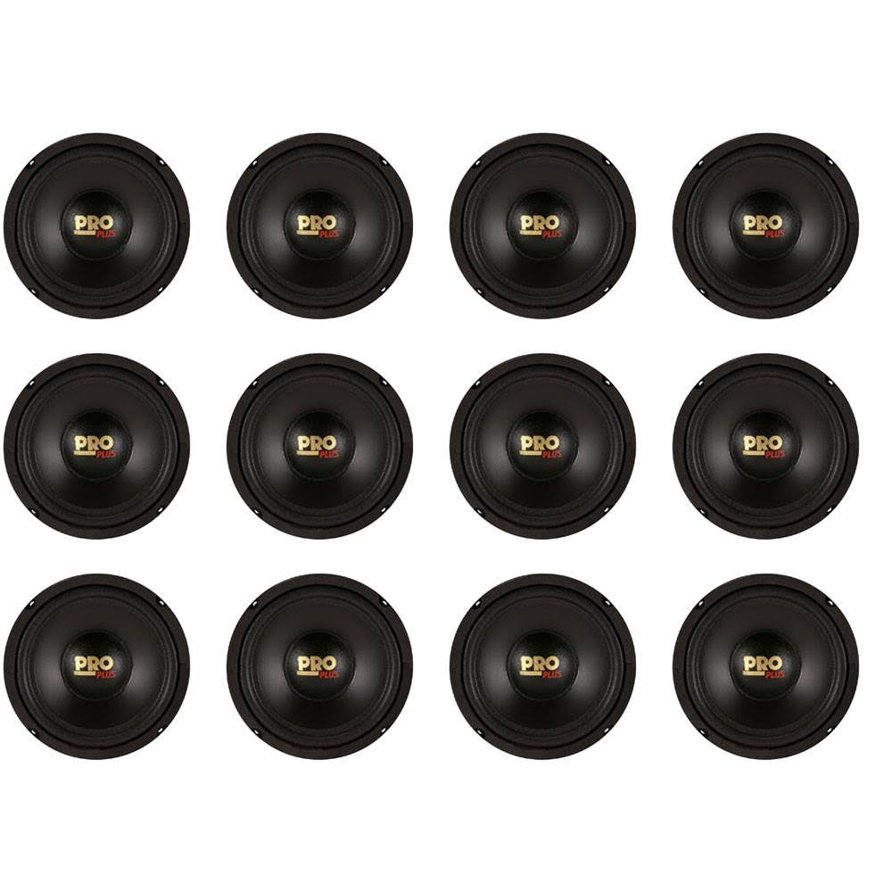 Pyramid W64 6.5x22 200 Watt Car Audio Midrange Mid Bass Woofer Speaker (12 Pack)