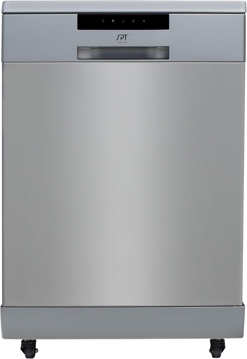 SPT SD-6513SSB 24″ Wide Portable Dishwasher with ENERGY STAR, 6 Wash Programs, 10 Place Settings and Stainless Steel Tub – Stainless